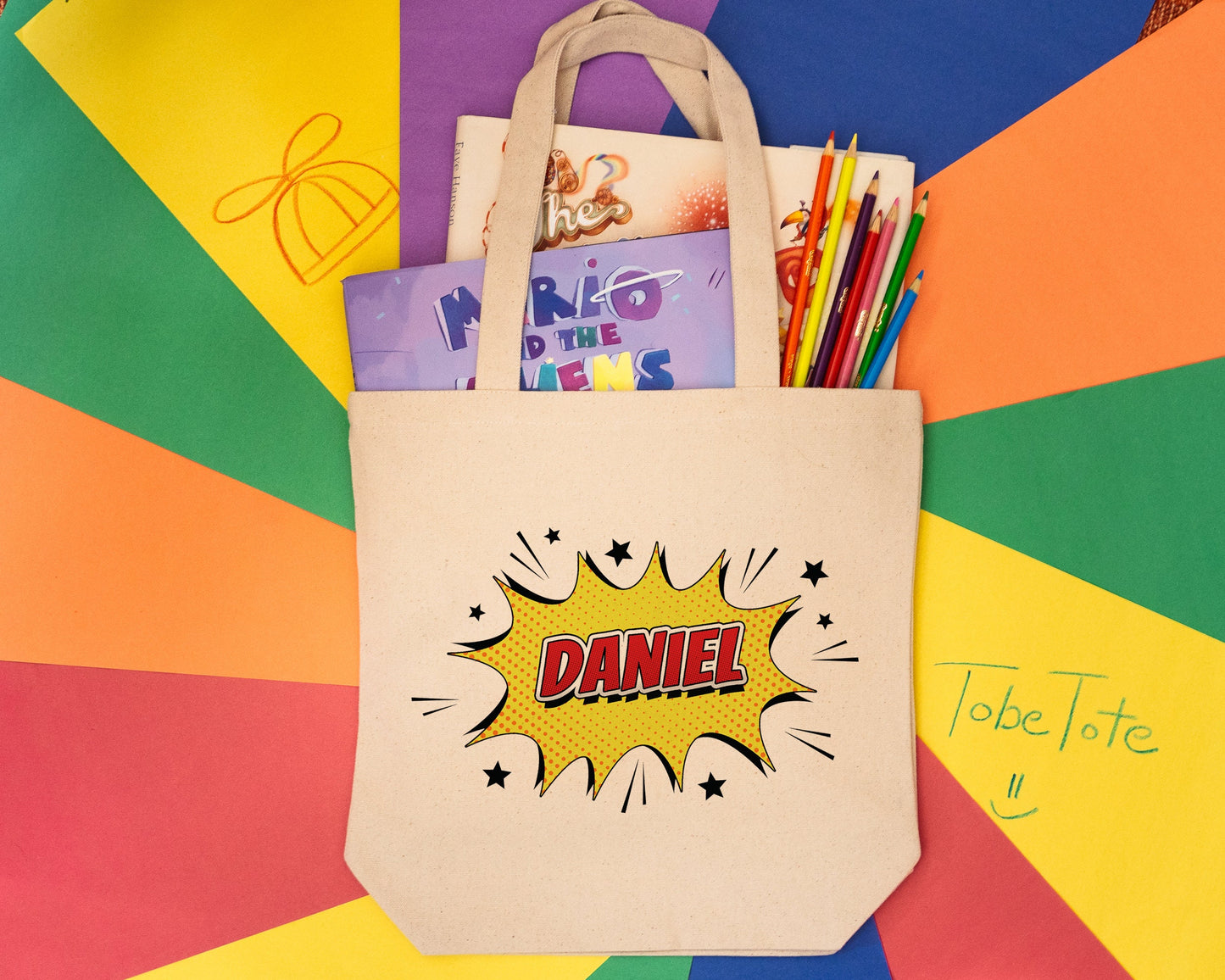 Book Bag - Superhero Pop Art