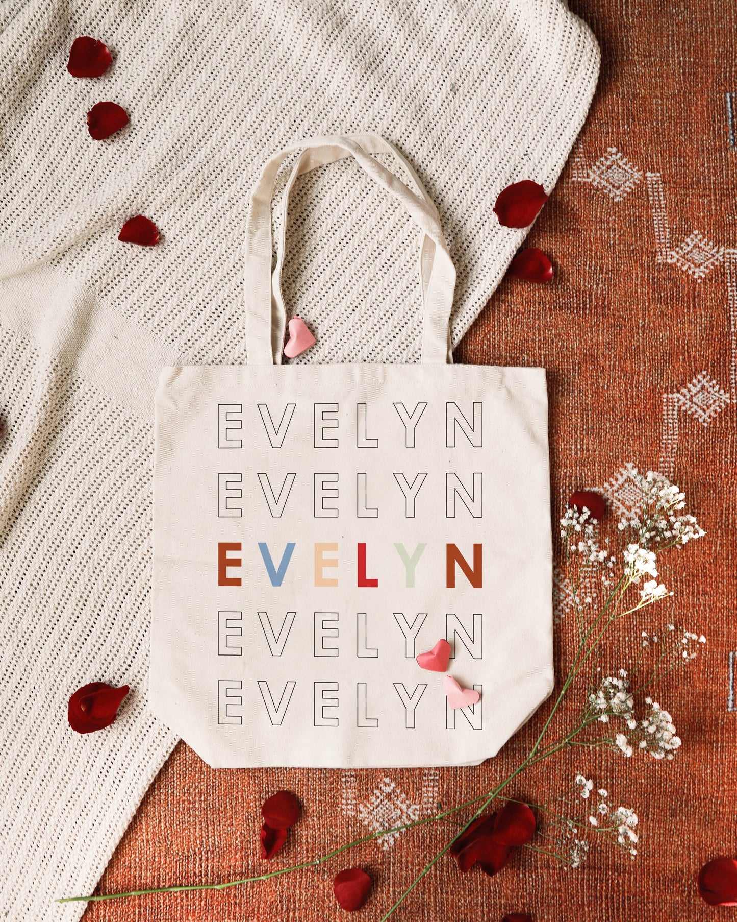 Everyday Tote Bag - Vibrant Name Print