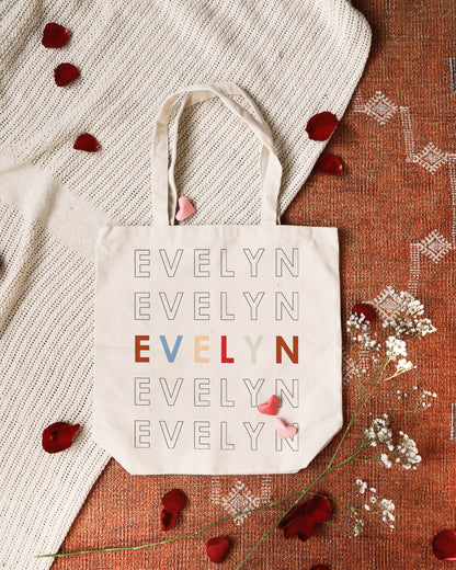 Everyday Tote Bag - Vibrant Name Print