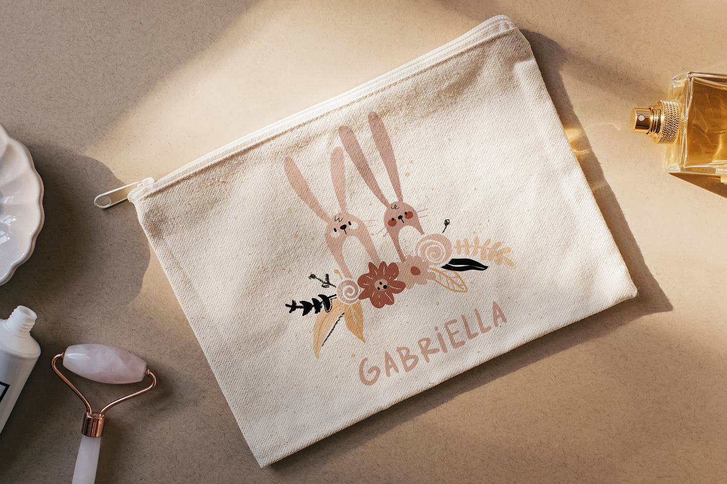 Makeup Bag - Garden Bunnies