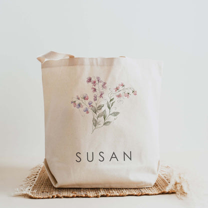 Everyday Tote Bag - Poppy August Birth Flower