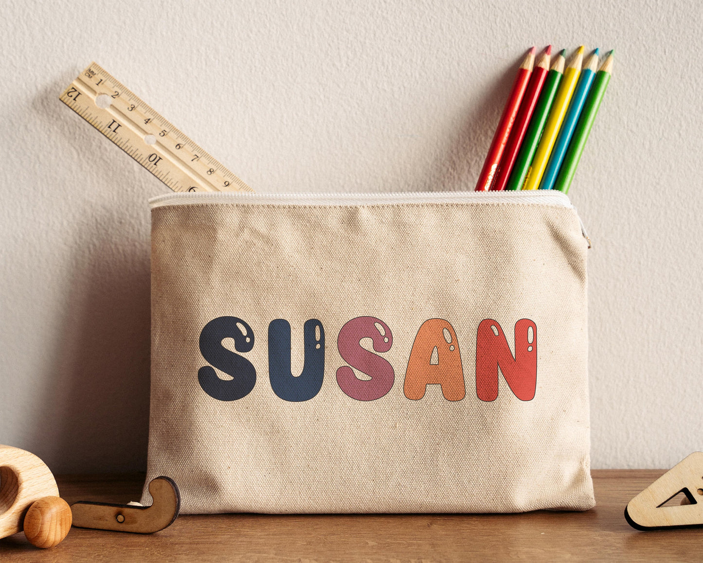 Pencil Case - Bubble Letters