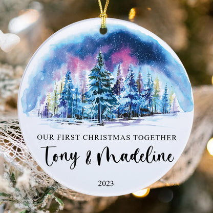 First Christmas Married Ornament, Newlywed Gift, Mr & Mrs Christmas Ornament, Personalized Mr Mrs Wedding Ornament, Wedding Gift Keepsake