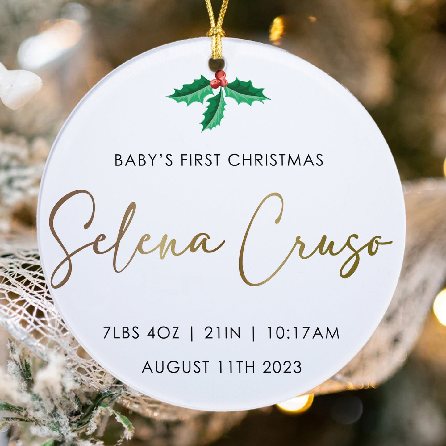 Newborn baby Birth stat ornaments, Personalized Baby's First Christmas Ornament, New Mom Gift, Welcome baby Christmas, New Baby Ornament