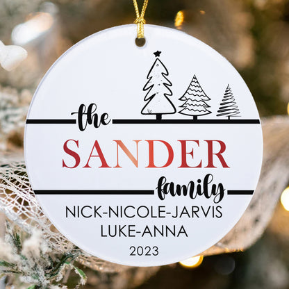 Personalized Family Member Ornament, Custom Family Name  Christmas ornament 2023, Family home ornament, Christmas Gift, Keepsake Gift
